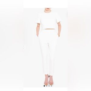 Black Halo Elegant White Two Piece Set